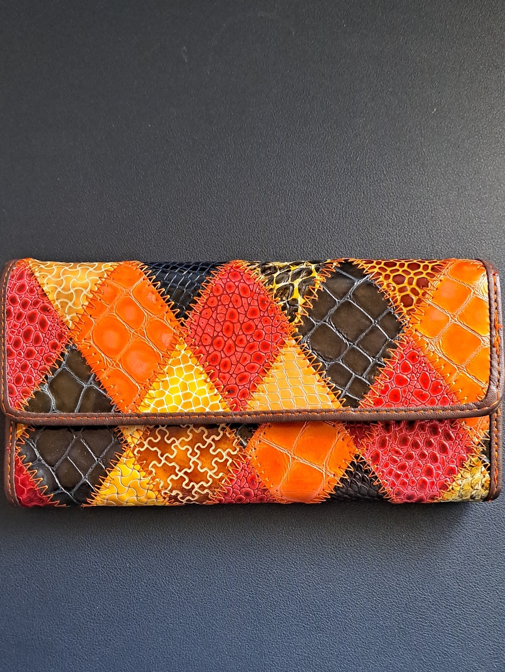 NWT Multi Colored Leather Wallet